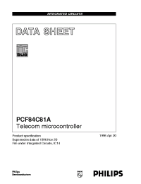 Datasheet PCF84C81A manufacturer Philips